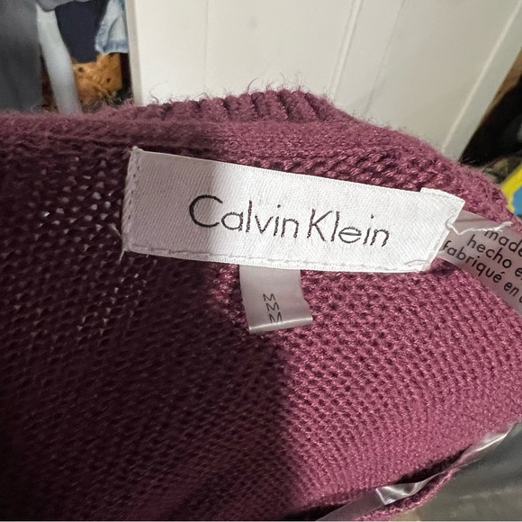 CALVIN KLEIN SWEATER MAROON SIZE MEDIUM - Picture 3 of 5